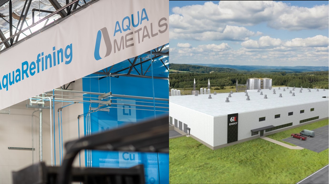 Aqua Metals' Pilot & 6K Energy's PlusCAM